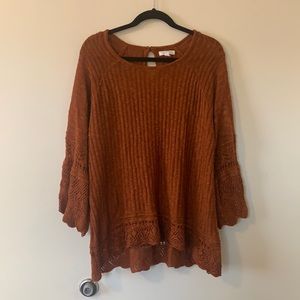 LC Lauren Conrad Flare Sleeve Scoop Neck Sweater